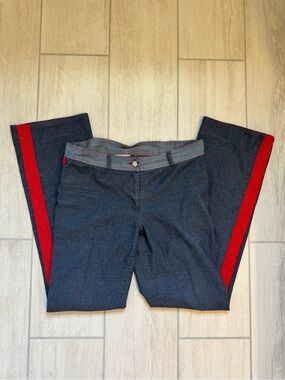 Extreme Tag Dark Denim Pants with Red Stitching